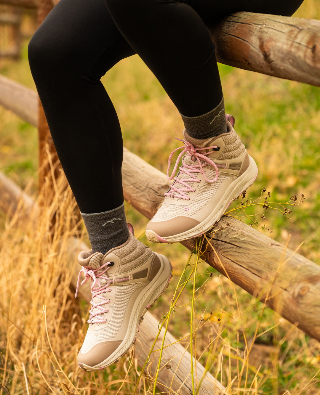 woman wearing monterra hiking boots