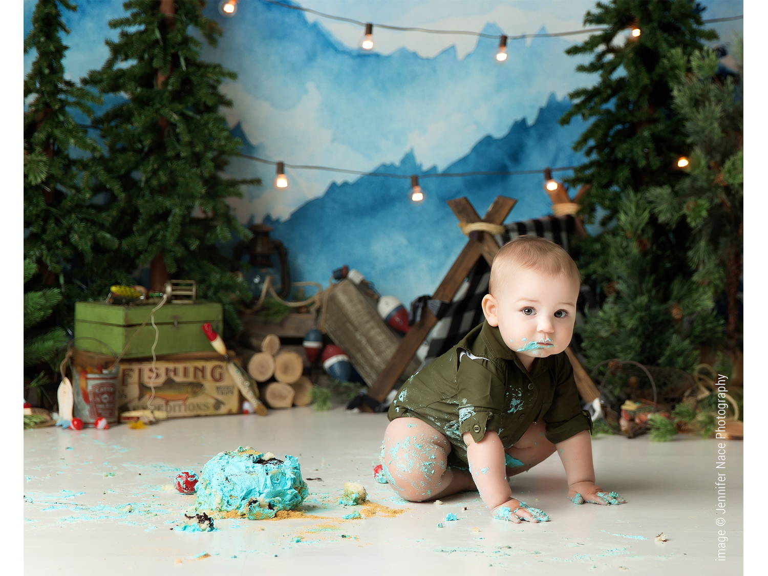 Gone Fishin' - Photography Backdrop by Intuition Backgrounds
