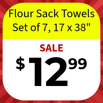 Flour Sack Towels Set of 7, 17