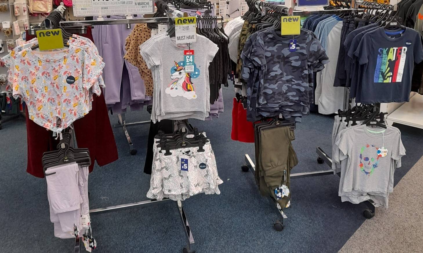 Kidswear in-store - high street fashion for less