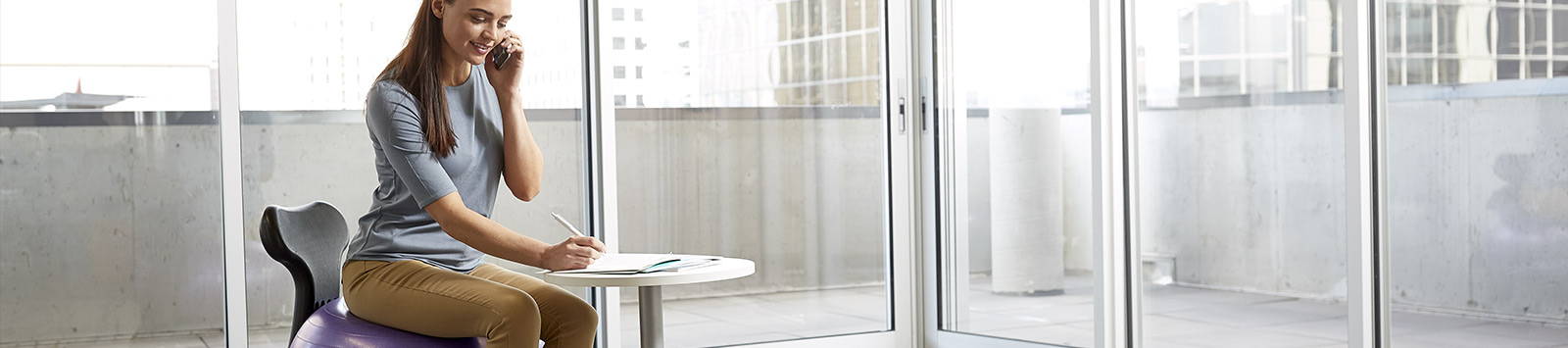 Sit actively at the office