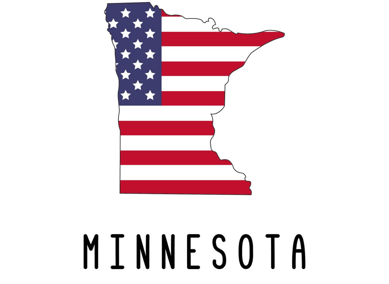Is Delta 9 Legal in Minnesota—stars and stripes map of MN
