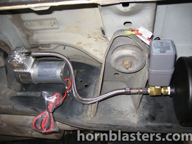 Shocker XL horn hardware close-up on Richard's Dodge Ram photo 8