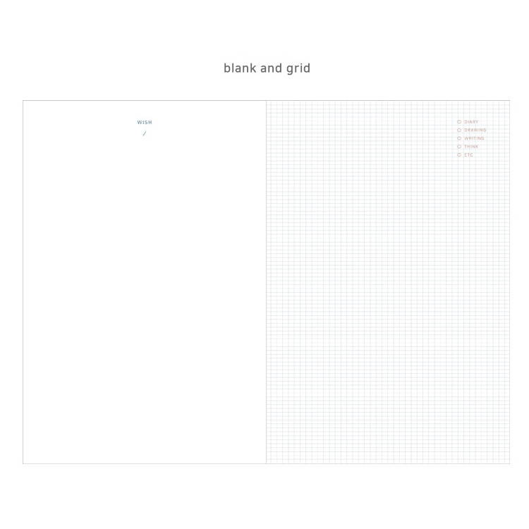 Blank and Grid - Dash And Dot As your wish daily lined blank grid notebook