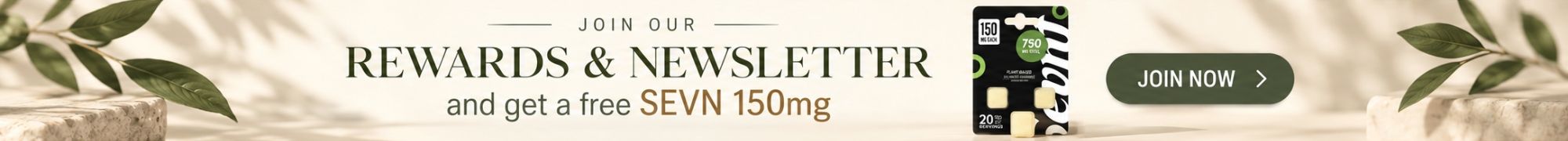 Promotional banner for rewards program with a call-to-action button.