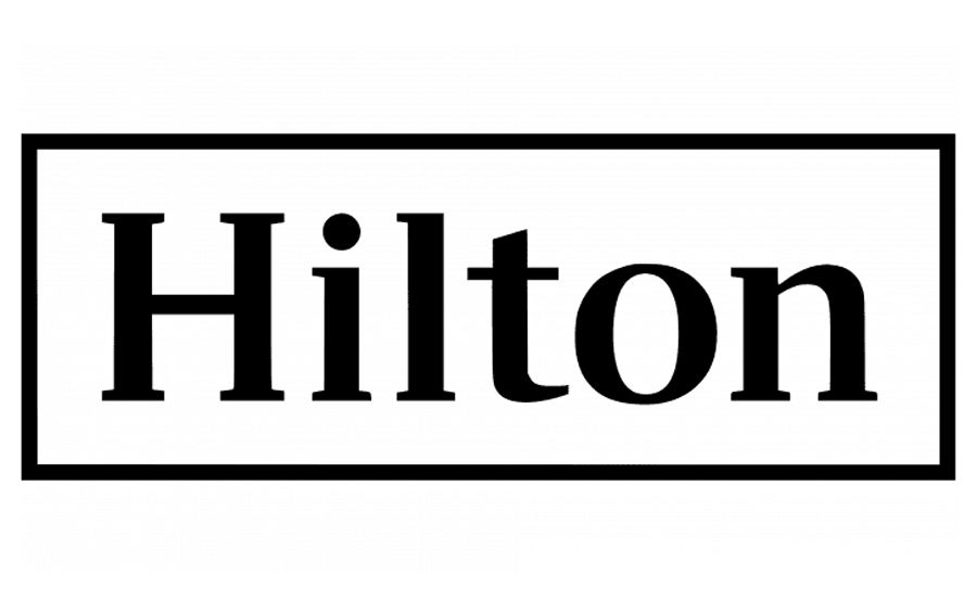 Logo of Hilton, a global hospitality company.