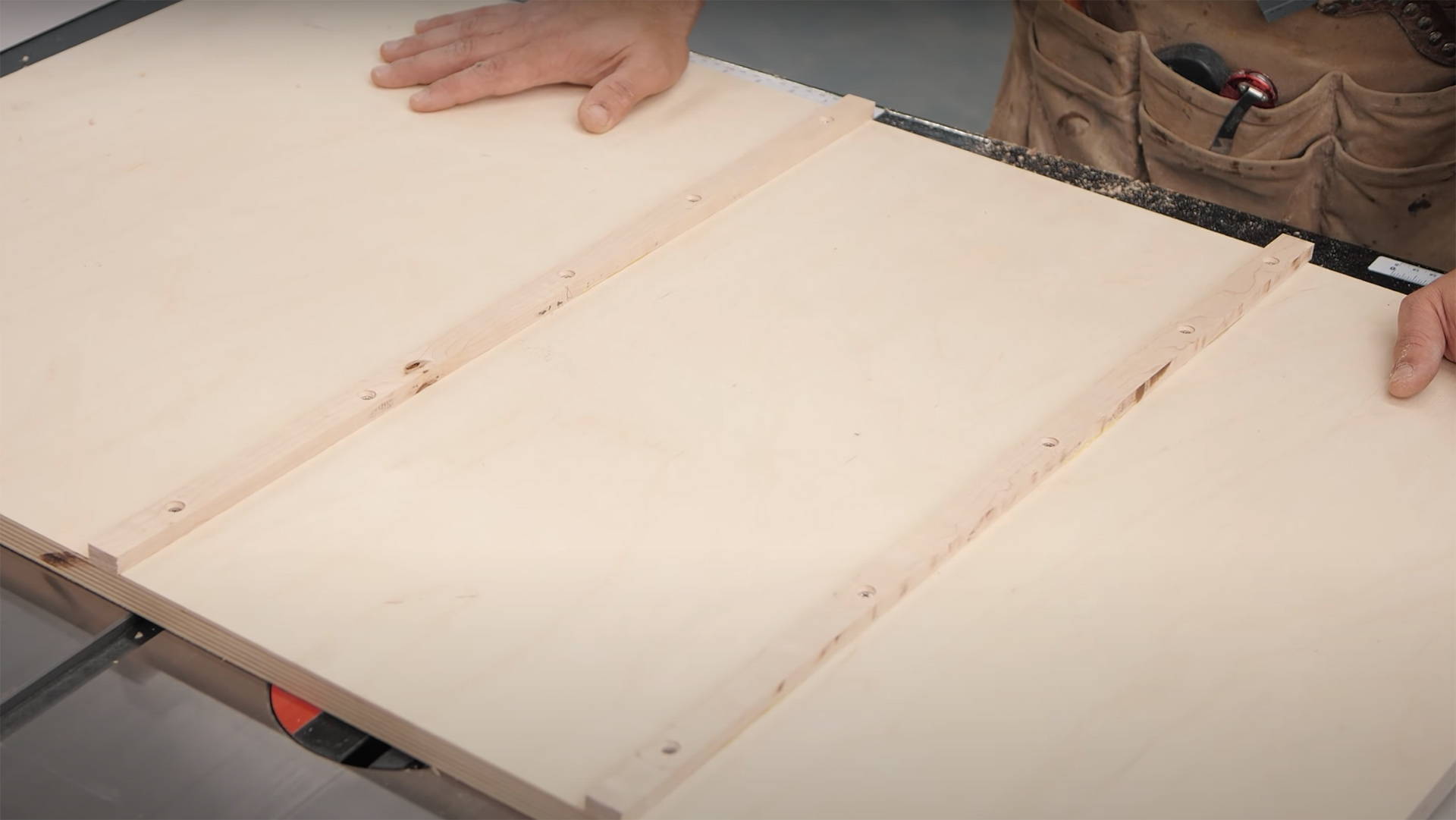 bottom of crosscut sled