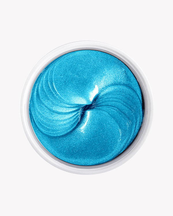 Blue hydrogel patches for under eye hydration 