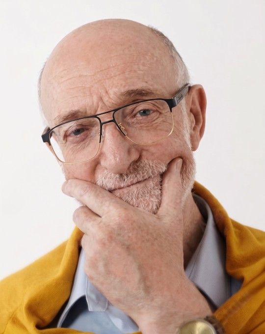 old man looking younger wearing Euphoria, rectangle aviator eyeglasses