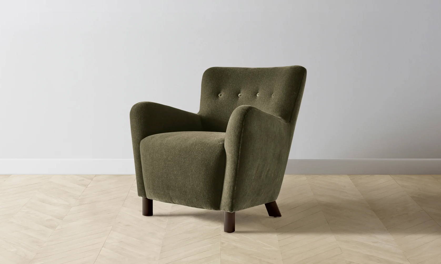 The Perry Chair in Moss Mohair