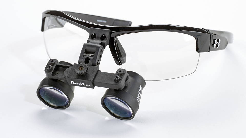 Comparison of Custom TTL Through-The-Lens Loupe versus Adjustable Flip-Up Loupe for Hygiene / Surgical Use