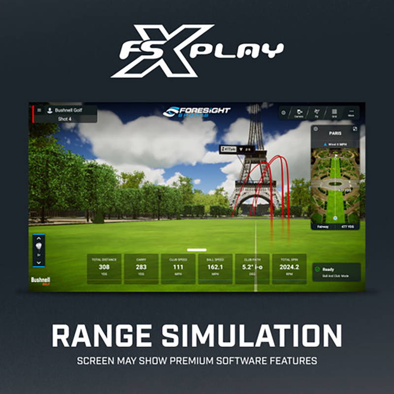 FSX Play range simulation software from Foresight Sports for the Bushnell Launch Pro