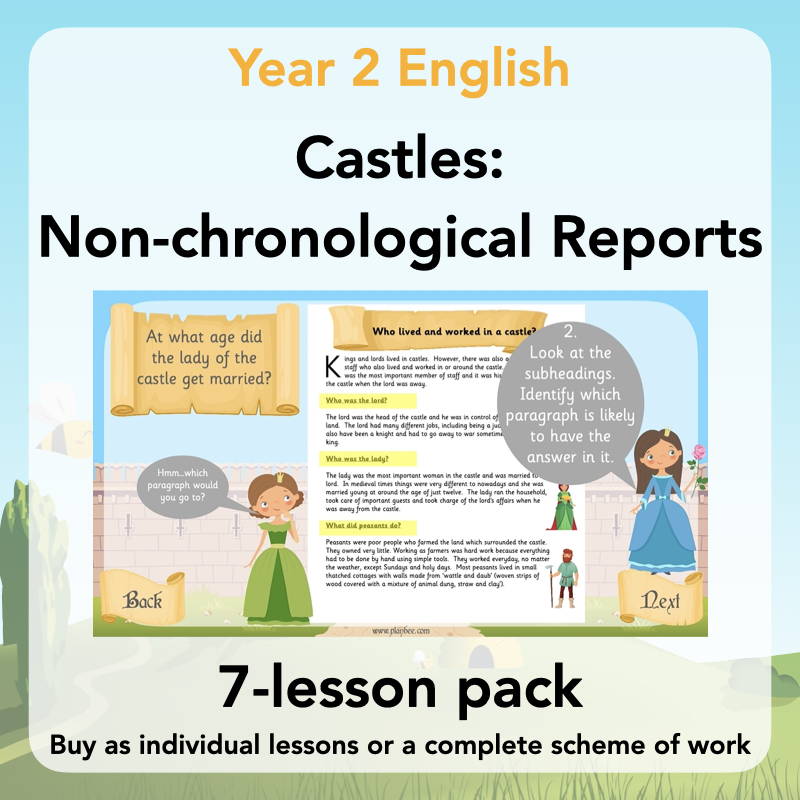 Year 2 Curriculum - Castles Non-chronological Reports