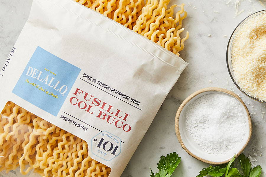 DeLallo Fusilli Col Buco pasta