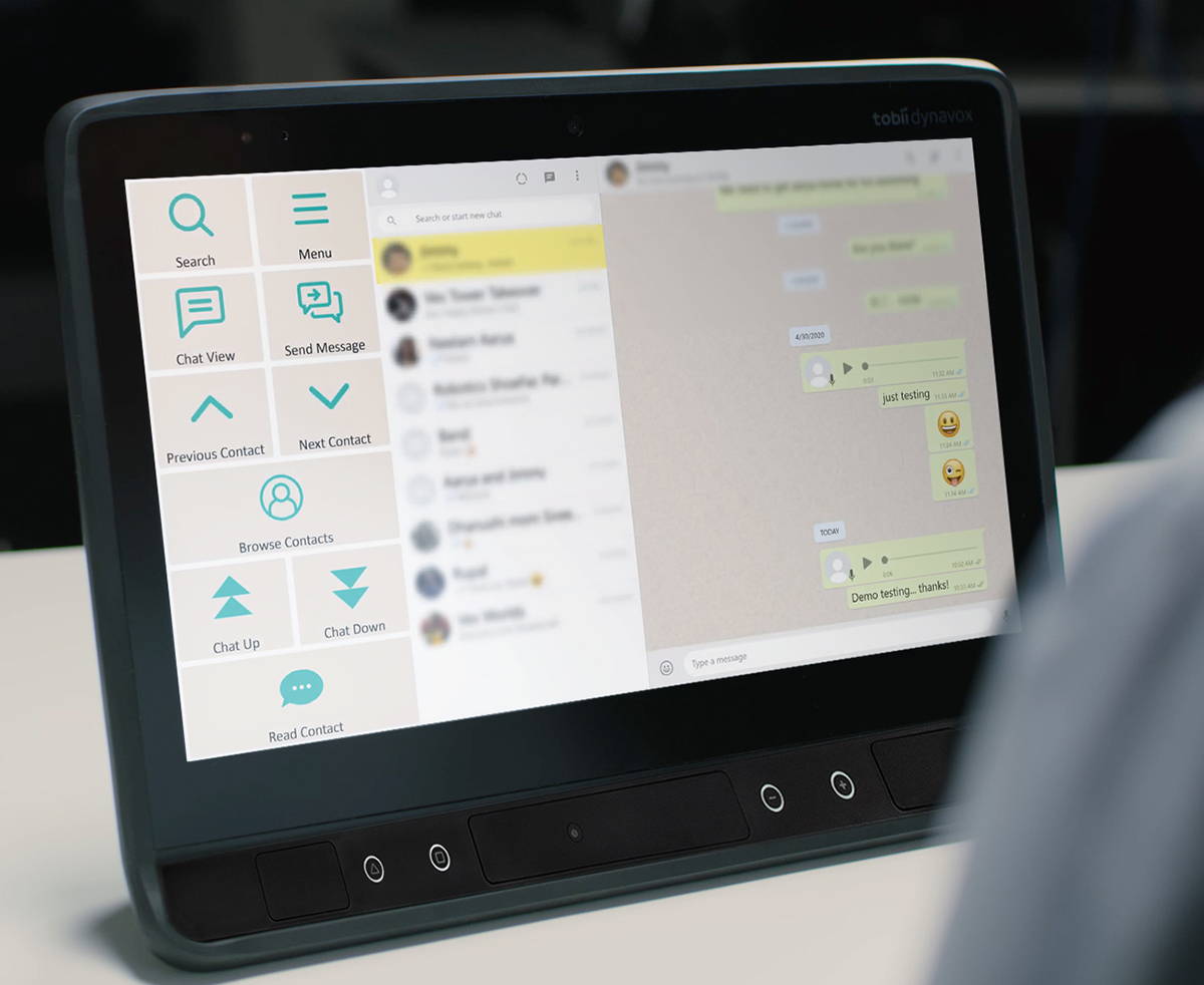Tobii Dynavox Accessible WhatsApp from Communicator 5 Accessible Apps 