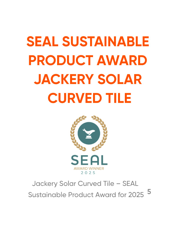 SEAL Sustainable Product Award für Jackery Solar Curved Tile 2025.