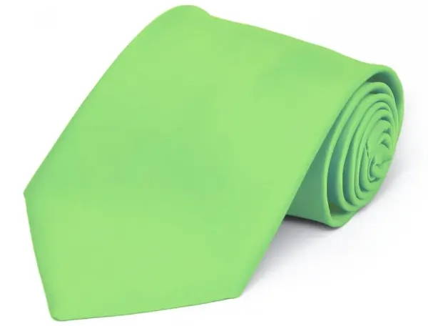 Spring Green Premium Solid Color Necktie
