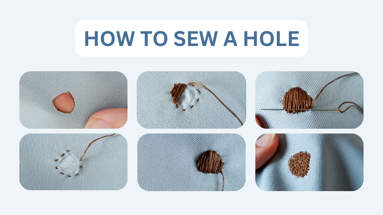 How to Sew a Hole & Fix Fabric Tears – Simple Mending Guide – MadamSew