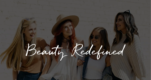 four girls with curled beautiful beachy waves