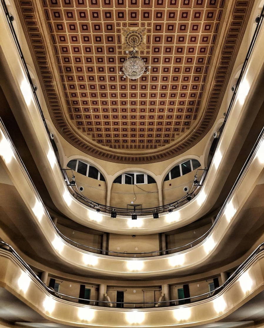 Historic Theatre Teatro Español Ceiling Restoration Montevideo, Uruguay