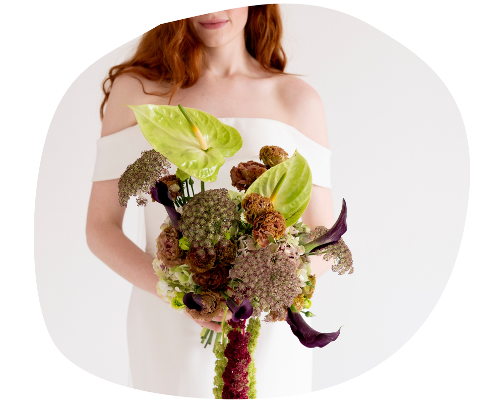 antique hydrangea bridal bouquet
