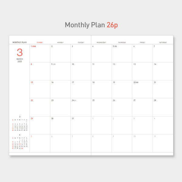 Monthly plan - PAPERIAN 2020 I am doing what I love dated weekly planner