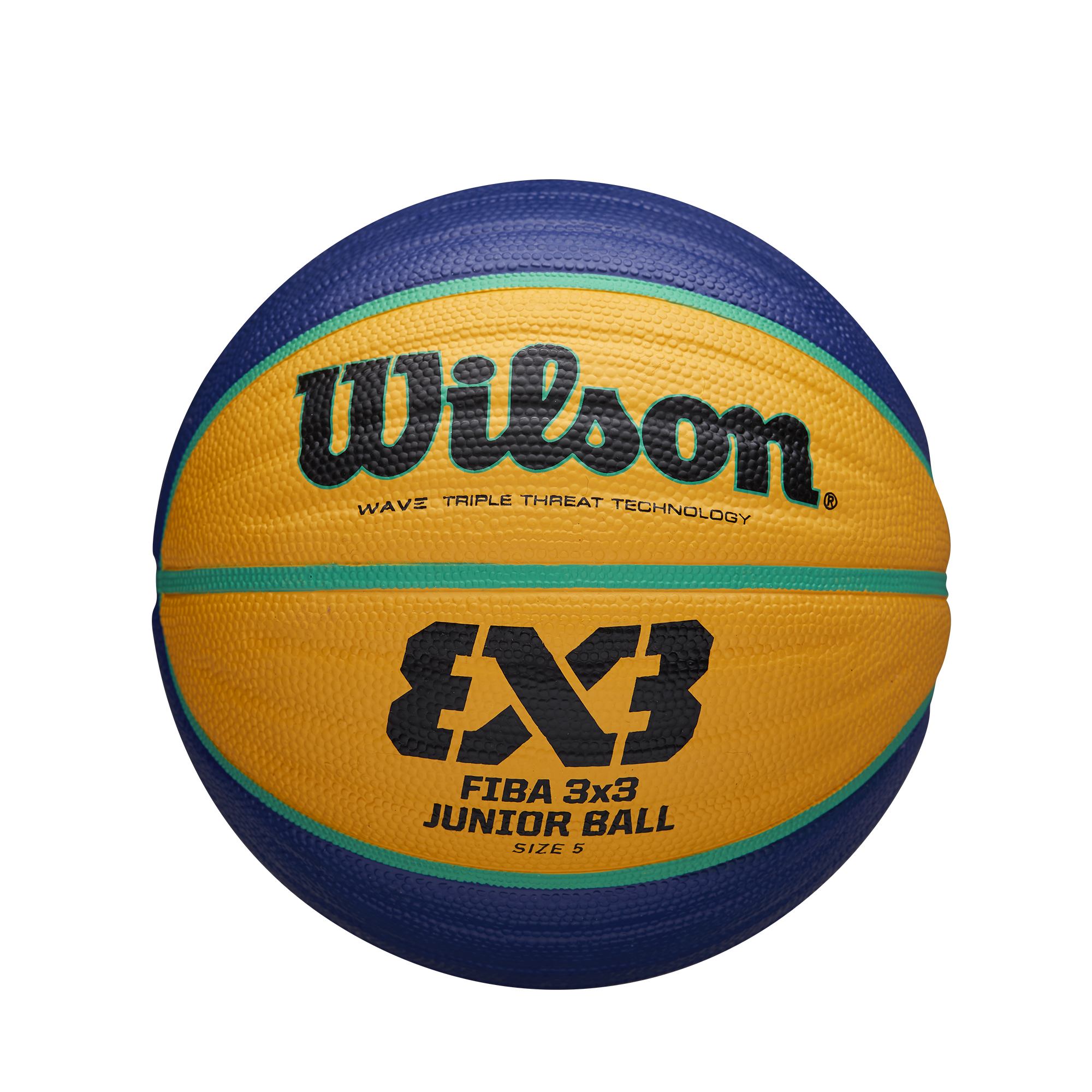 Wilson basketball featuring 3x3 FIBA Junior Ball branding.