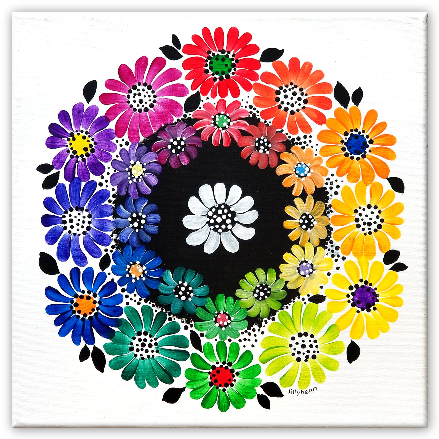 Color Wheel FLower Art