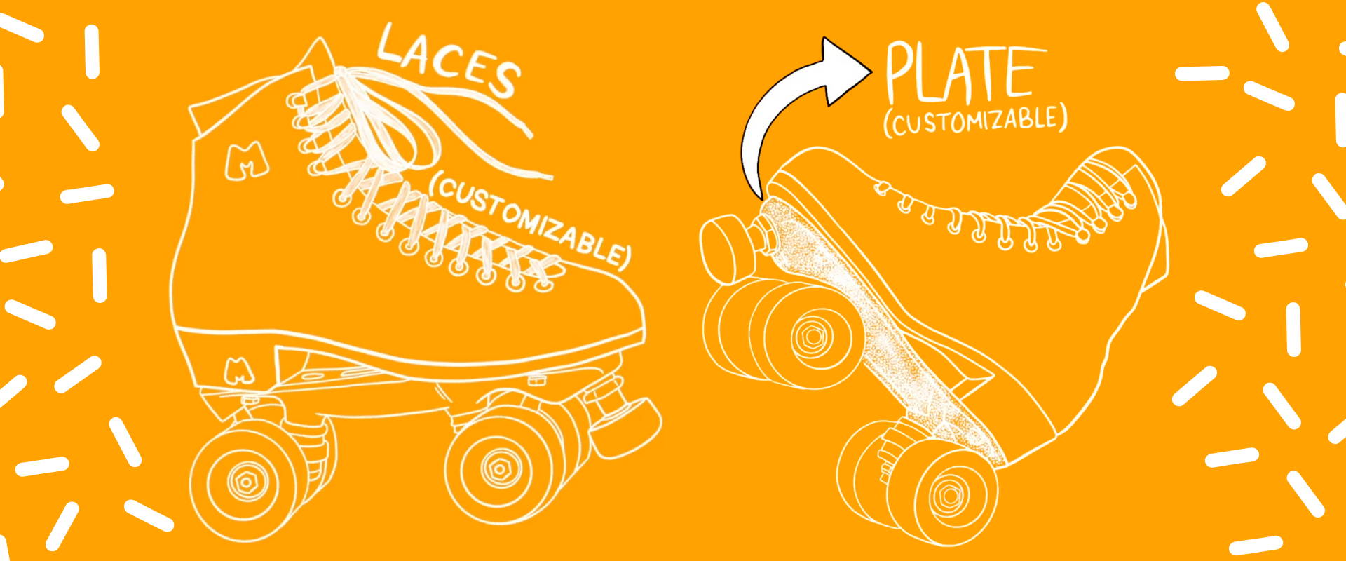 Diagram of laces and plate.