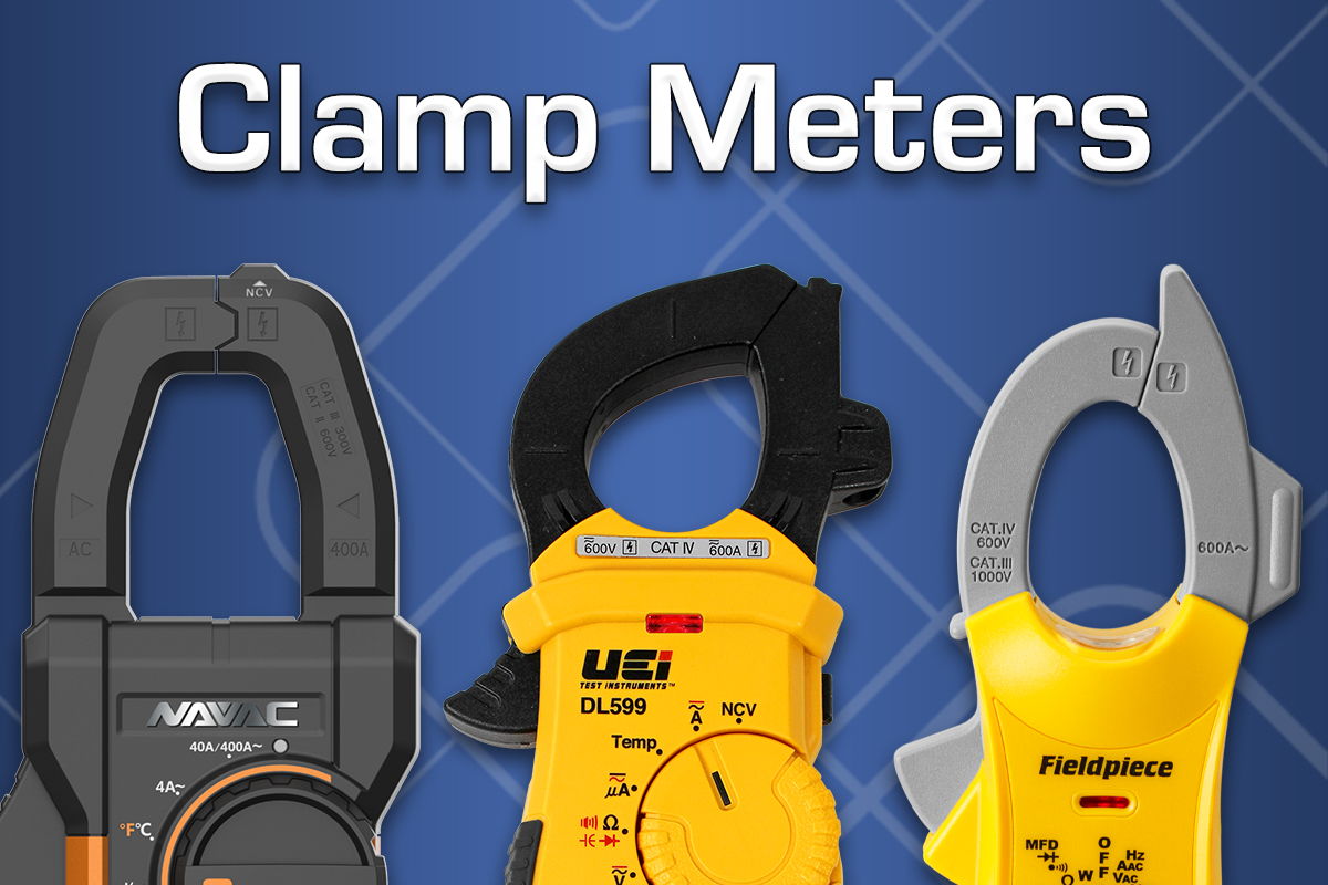 Shop clamp meters from top HVAC tool brands