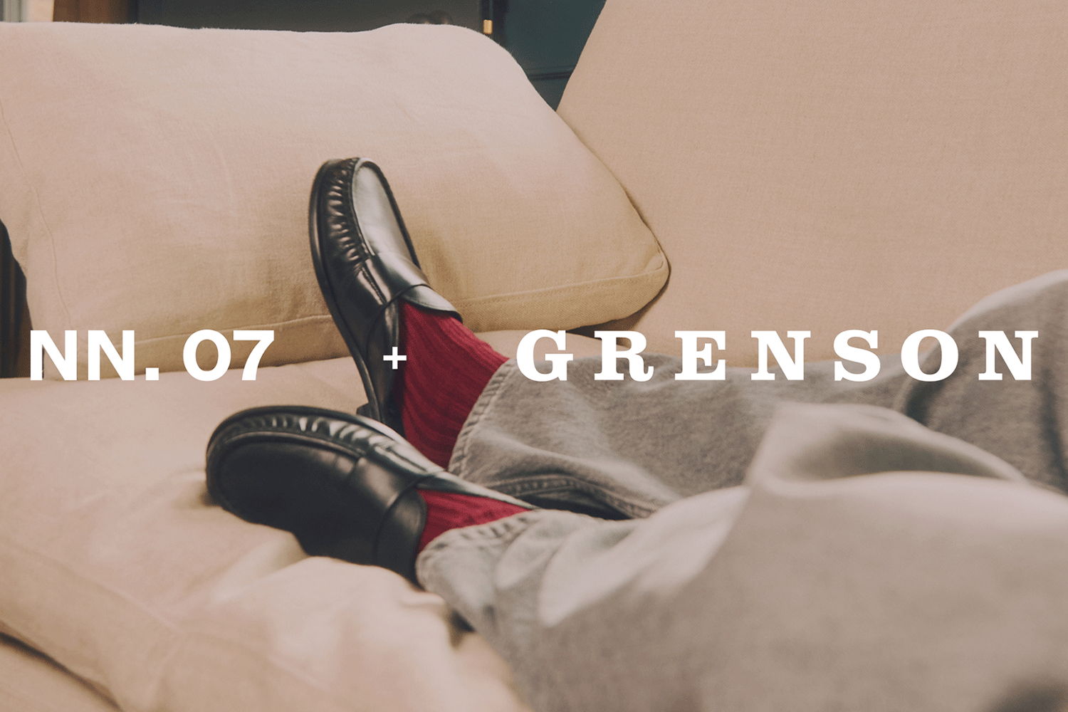 NN.07 X Grenson Mule - Men's Leather Mule in Moccasin Construction.