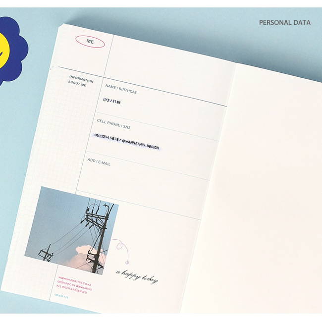 Personal data - Wanna This Clear and decoration dateless weekly planner