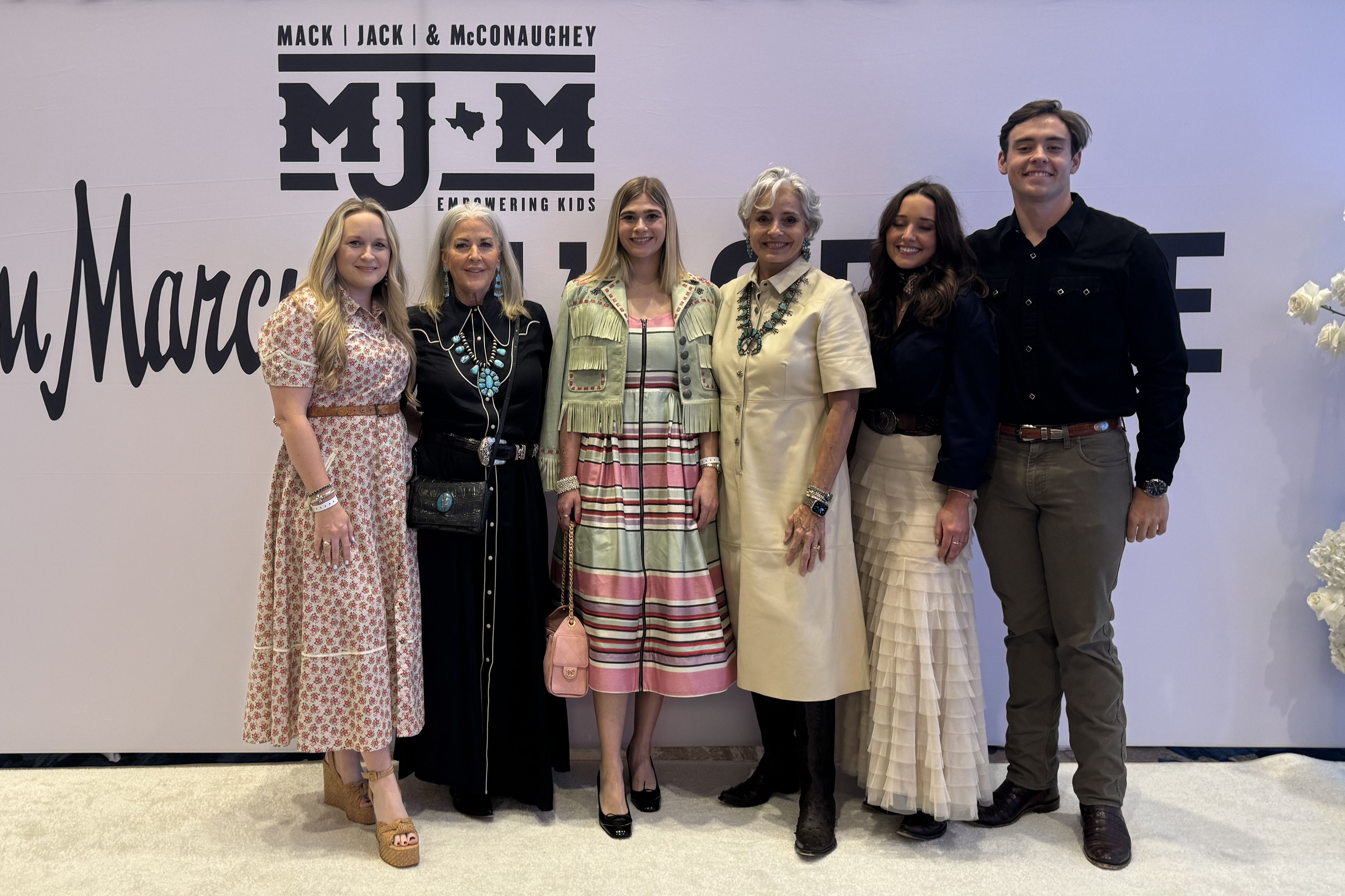 Leeann Wenske, Kathleen Burnham, Presley Carter, Hedy Carter, Kat Smith, and Harris Franz at the MJ&M Fashion Show.