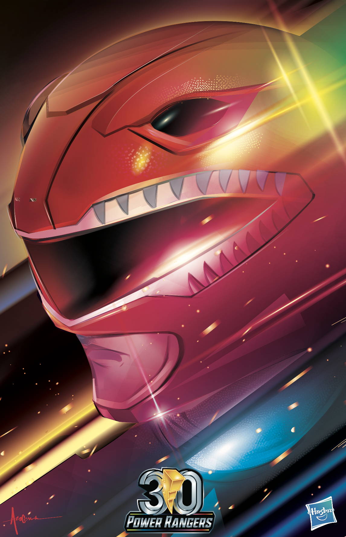Mighty Morphin Power Rangers 30th Red Ranger Digital Poster