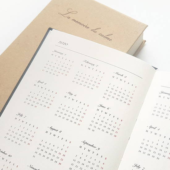 Calendar - O-CHECK Eco-friendly 2020 A6 dated daily diary planner
