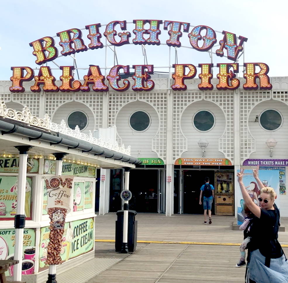 Camilla at Brighton Palace Pier