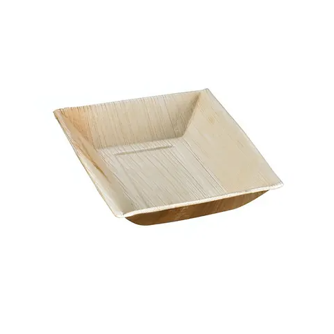 A small rectangular palm dish