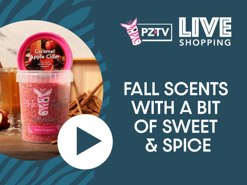 Fall scents with a bit of sweet and spice, PZTV Live Shopping promotion.