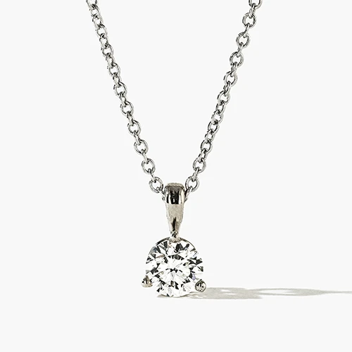 Martini pendants with round cut lab grown diamond