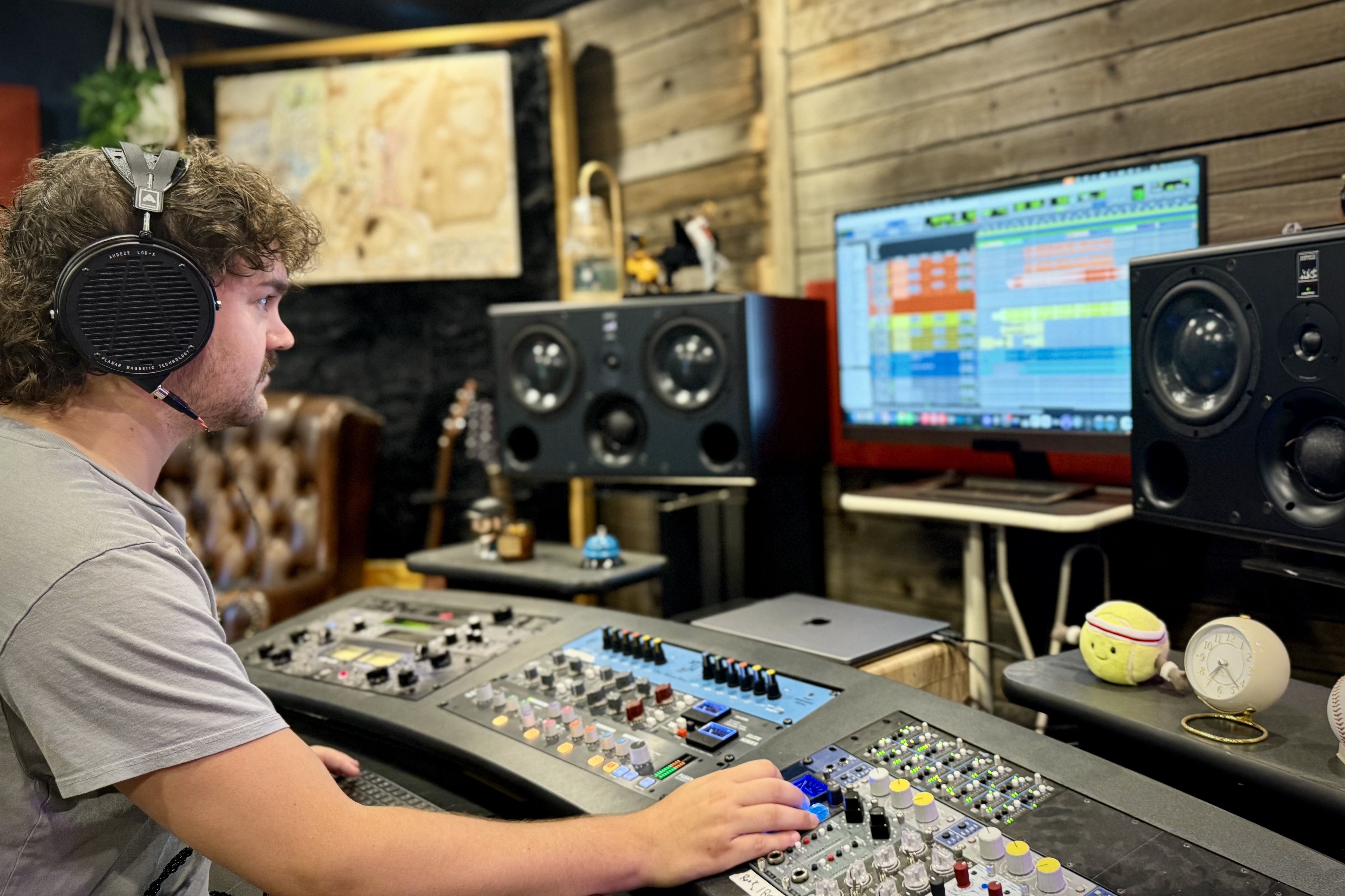 Michael Leto at a mix console