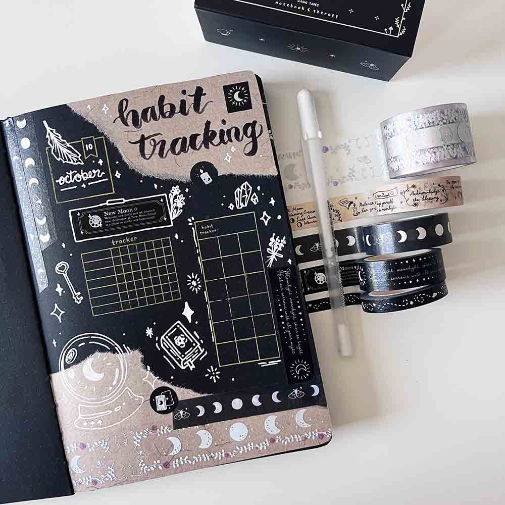 Top 10 Black Page Bullet Journal Spreads – NotebookTherapy