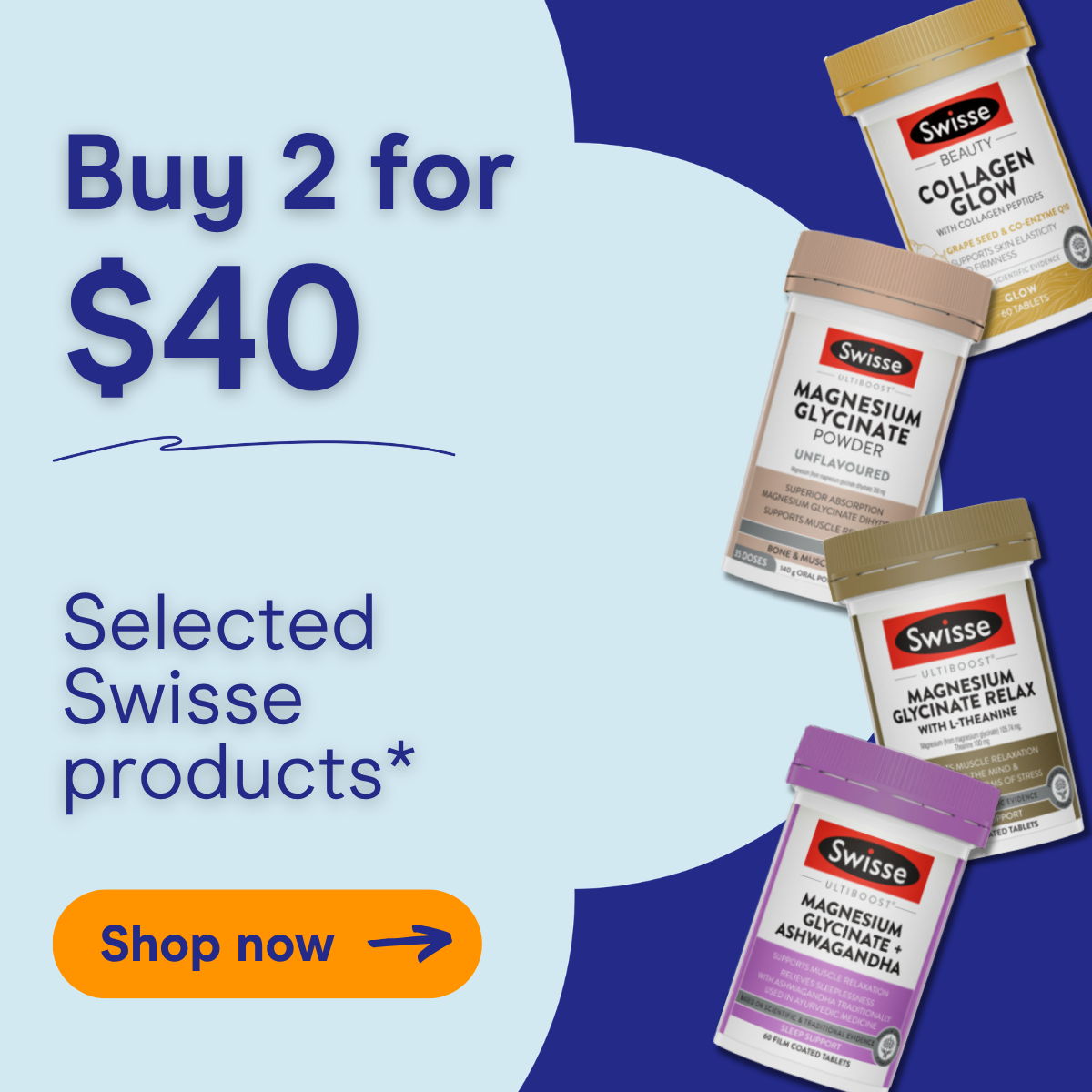 Buy 2 for $40 on selected Swisse products. Shop now.