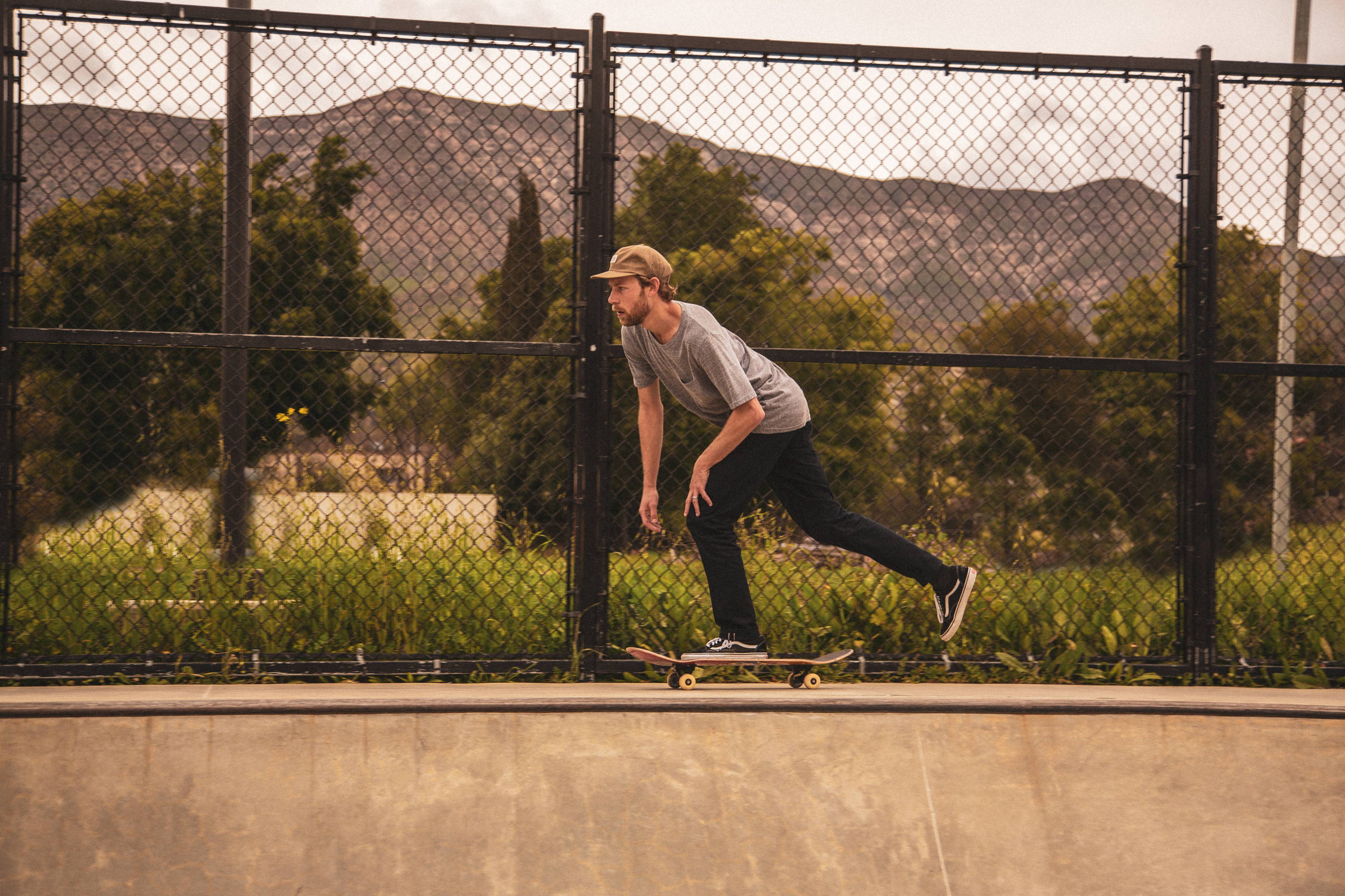 Iron & Resin Tradesman Pant Skateboarding in Ojai