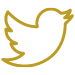 Yellow bird silhouette representing Twitter logo.