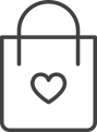 bag with heart icon
