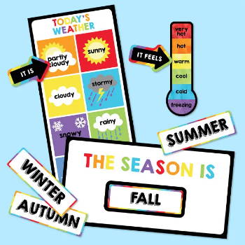 Weather Mini Seasonal Bulletin Board Set
