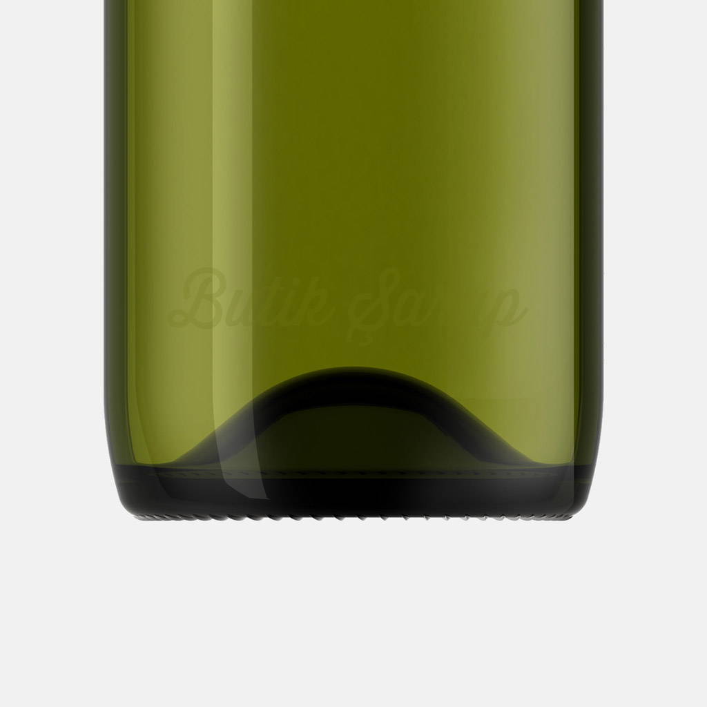 Oliva Zeytin Yeşili Şarap Şişesi Punt Detayı - Butik Şarap