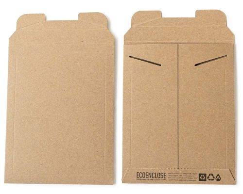 recycled paper rigid mailers front and back
