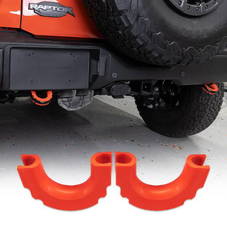 IAG I-Line Rear Bumper Red TPE Tow Loop Cover Pair for 2021+ Ford Bronco