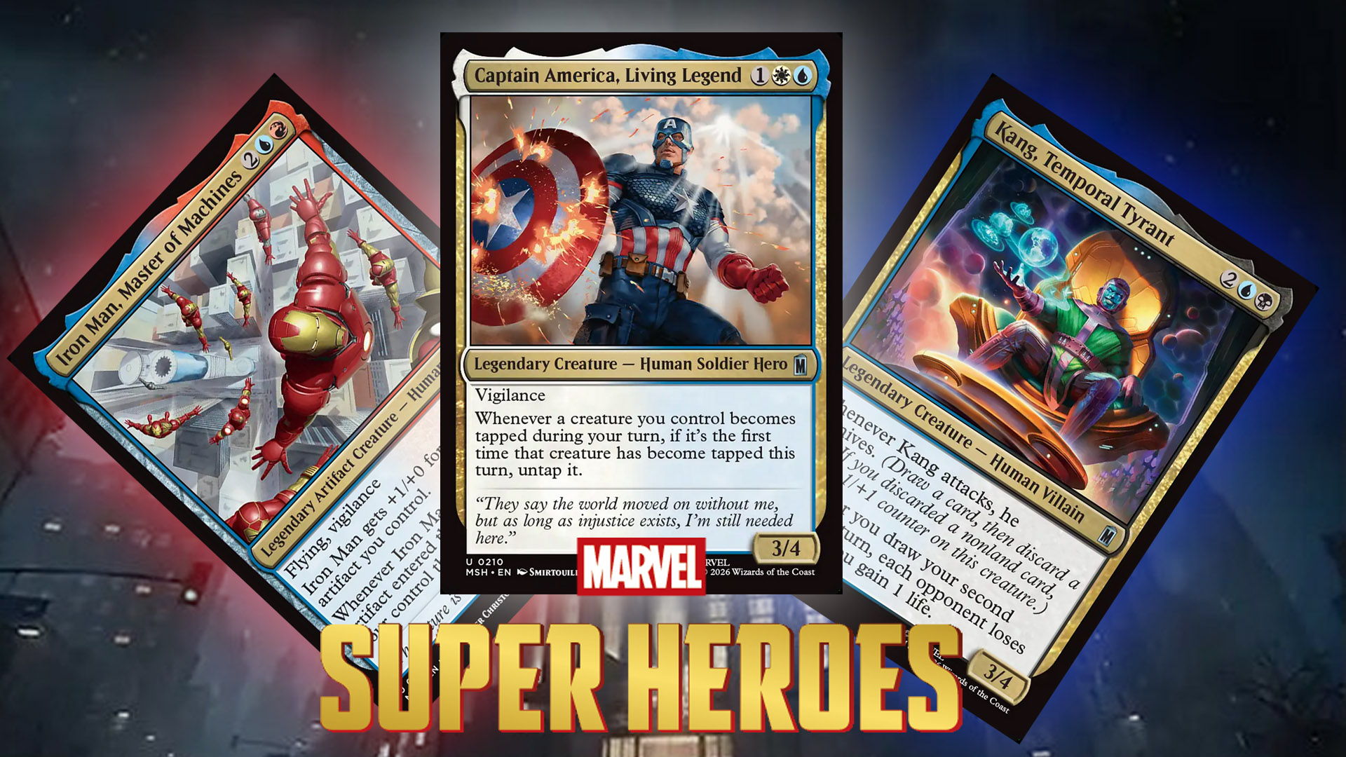 A thumbnail showing off several Legendary creatures from the set Marvel Super Heroes